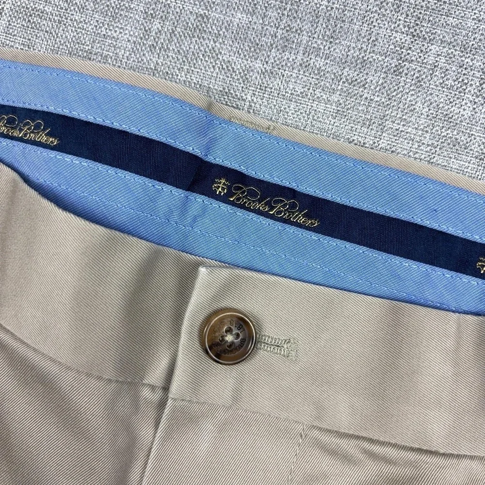 Brooks Brothers Pants Mens 33x30 Beige Lightweight Advantage Chino Clark